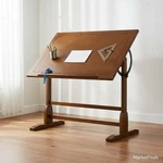 Vintage Drafting Solid Wood Adjustable Surface Pencil Ledge Art Studio. Fixed Price $411.97.