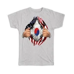 Gift T-shirt : South Flag Usa American Chest Korean Expat Country. Fixed Price $24.99.