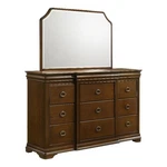 Coaster Garland 11-DRAWER Wood Bedroom Dresser With Mirror In Brown Cherry. Fixed Price $1301.42.