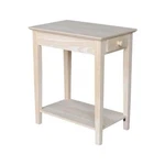 Whitewood Industries End Table Unfinished Storage Drawer 25" OT-2214 New. Fixed Price $125.00.