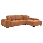 Coaster Octavia Upholstered Fabric Sectional Chaise Sofa In Orange. Fixed Price $1345.63.