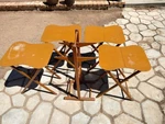 4 Tv Tables Trays Vintage Mid Century Modern Fold Half With Stand Mcm *read++. Fixed Price $224.99.