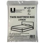 Pack Twin Size Clear Mattress Bag Cover Uboxes Moving Supplies 40 12 86". Fixed Price $15.94.