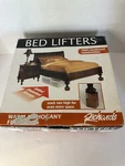 Richards Homewares 98041000 Warm Mahogany Wood Bed Lifters (set Of 4). Fixed Price $19.00.