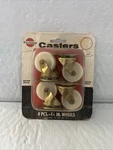 Vintage Faultless Furniture Casters Light Duty Ball Bearing 1/4 Wheels Usa. Fixed Price $8.79.