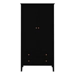 Manhattan Comfort Crown 2-DRAWER Wood Full Wardrobe Armoire In Black. Fixed Price $810.89.