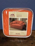 Madison Jersey Loveseat Slipcover Stretch Fit Orange 40-73 In. Fixed Price $22.49.