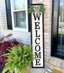 Welcome Sign For Front Porch Standing 45"X9"LARGE Wood Frame Tall. Fixed Price $42.99.