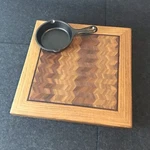 Handmade Wood Gift Coaster With Frame Solid Oak Walnut In The Usa. Fixed Price $24.95.