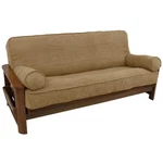 Blazing Needles Solid Microsuede Double Corded 8" 9" Futon Cover Set With 2. Fixed Price $111.99.