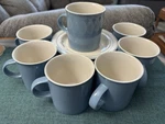 Epoch Symmetry Vii Julianne Cups & Saucers E176N Stoneware Set Of. Fixed Price $14.00.