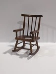Vintage Wooden Colonial Style Doll Rocking Chair/planter, 8 1/2 Tall. Fixed Price $14.44.