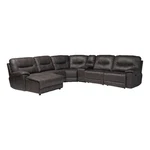 Baxton Studio Mistral 6-PIECE Reclining Sectional Sofa Left-facing Chaise Lounge. Fixed Price $2663.96.