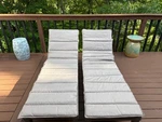 2 Wildon Home Sunbrella Cushions For Outdoor Chaise Lounge Taupe Gently Used. Fixed Price $175.00.