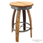 Wine Barrel Swivel Top Stool 24" 26" 30" Sit Height Rustic Furniture Bistro. Fixed Price $229.99.