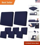 Soft Elastic Navy Cushion Covers - 8PCS Washable Protector For Outdoor Furniture. Fixed Price $88.87.