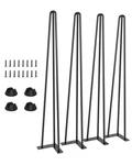 28 Inch Hairpin Table Legs Set 4 Black Heavy Duty Steel Desk Furniture Diy. Fixed Price $51.77.