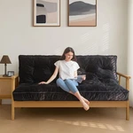 Maxyoyo 6" Mattress Full Size, Velvet Thick Futons Sofa Couch Bed, Vers.... Fixed Price $182.72.