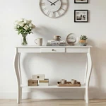 Narrow Console Table With Drawer Chic Accent Sofa Entryway White. Fixed Price $100.54.