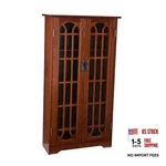 Window Pane Media Display Cabinet, Oak. Fixed Price $274.50.