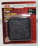 4PCS 1-7/8" Plastic Caster Carpet Base Cups Sq Wal CD/4, Ace 51260. Fixed Price $5.99.