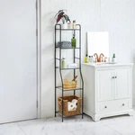 Mainstays Matte Black Steel 5-SHELF Bathroom Storage Tower Unit. Fixed Price $50.95.
