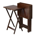 Winsome Alex Rectangle Transitional Solid Wood Tv Table Walnut (set Of 4) Nob. Fixed Price $110.00.