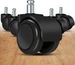 Katu Rubber Office Chair Wheels Casters - Hardwood Vinyl Safe. (set 5) Black. Fixed Price $14.99.