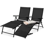 Best Choice Products Chaise Recliner Lounge Chairs Rust-resistant Frame Set Of 2. Fixed Price $134.99.