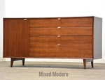 Refinished George Nelson For Herman Miller Walnut Credenza. Fixed Price $4850.00.
