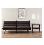 Mainstays Pillow Top Futon, Charcoal. Fixed Price $163.00.