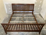 Ethan Allen American Impressions 24-5640 King Sleigh Bed Cherry Mission Shaker. Fixed Price $1600.00.