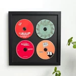 Wall Record Rack,music Album Box,cd Case Solid Wood Frame.black. Fixed Price $45.55.