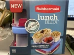 Rubbermaid, Part #7V92, Lunch Blox, Small Entree Kit, W/side & Snack Containers. Fixed Price $14.84.