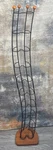 Vintage Atlantic Wave Cd Media Storage Tower Black Metal Wire Wood Base Rack. Fixed Price $71.20.