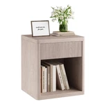 Nightstand With Drawer Open Shelf, Mid Century Fluted End Table For Bedroom. Fixed Price $42.89.