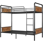 Twin Over Metal Bunk Bed W/ High Guardrails & Ladder, Box Spring Needed. Fixed Price $191.57.