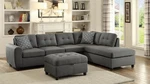 Coaster Stonenesse 500413-S2 Sectional Sofa With Ottoman Reversible Chaise Gray. Fixed Price $1299.99.