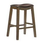 Homelegance 29" Pub Height Wooden Saddle Seat (for Parts). Fixed Price $15.86.