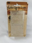 Vintage Kf Unbreakable Spiked Clear Furniture Leg Caster 4 Square Cups. Fixed Price $12.00.