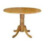 International Concepts 42-INCH Round Dual Drop Leaf Ped Table, Oak. Fixed Price $299.94.