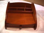 Vintage Wooden Writer's Lap Desk With Drawer And 5 Cubbies For Storage. Fixed Price $69.99.