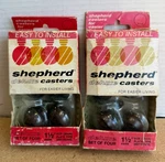 Lot Of Set 4 Nos Shepherd Deluxe Casters Copper Color Stem Fastening 1/2. Fixed Price $50.00.