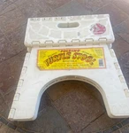 Folding Step Stool By TURTLE-#101- 9 Inches HIGH-300 Pound Capacity-white-nice!. Fixed Price $34.99.