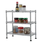 3 Tier Adjustable Storage Shelving Unit Metal Organizer Wire Rack Shelf Silver. Fixed Price $24.99.