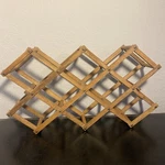 Vintage Wine Rack Wooden Accordion Style Liquor Bottle Holder Mcm Bar Furniture. Fixed Price $18.00.