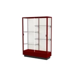 Heritage 48"W X 70"H 18"D Floor Case, Plaque Back, Hardwood Cordovan Finish. Fixed Price $2396.81.