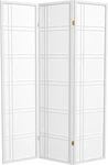Elegant 6 Ft. Tall White Double Cross Shoji Screen - 3 Panel Room Divider. Fixed Price $216.99.