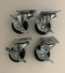 Waxman 0066974 2" Rubber Plate Swivel Caster Wheels With Break New (set Of 4). Fixed Price $25.99.