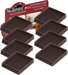 Rubber Furniture Caster Cups 3 Inch Anti-skid Floor Protectors For Couch Bed 8PK. Fixed Price $27.10.
